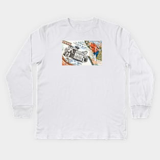 19th c Boston Luggage Company Kids Long Sleeve T-Shirt